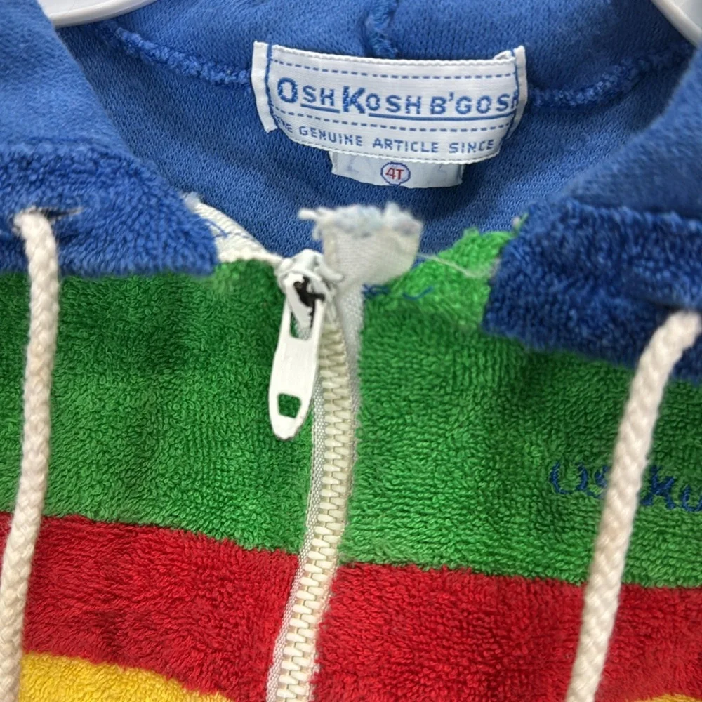 Vintage Oshkosh Terry‎ jacket hooded